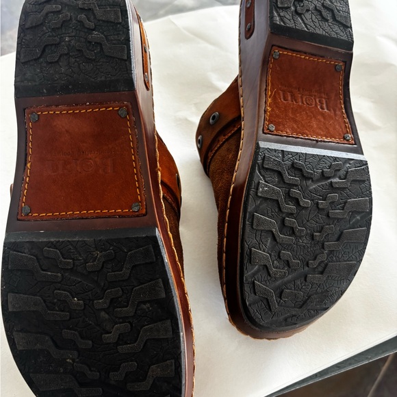 Born Brown Women's Mules with Buckle - Picture 3 of 6
